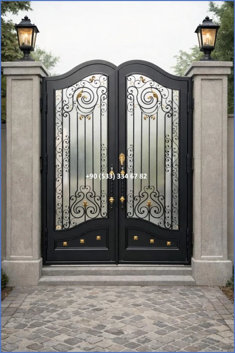 FERFORJE KAPILAR-GARAJ KAPI MODELLERİ-VİLLA KAPI MODELLERİ dek8615