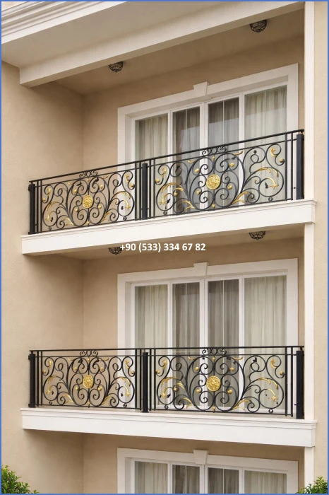 BALKON KORKULUK MODELLERİ-FERFORJE BALKON KORKULUK MODELLERİ-BALKON KORKULUK ÇEŞİTLERİ dek8533