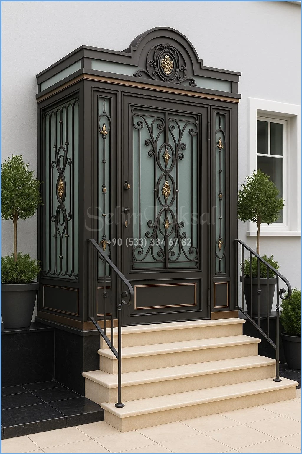 Cam Detaylı Villa Kapıları ile Modern Giriş Alanları Oluşturun