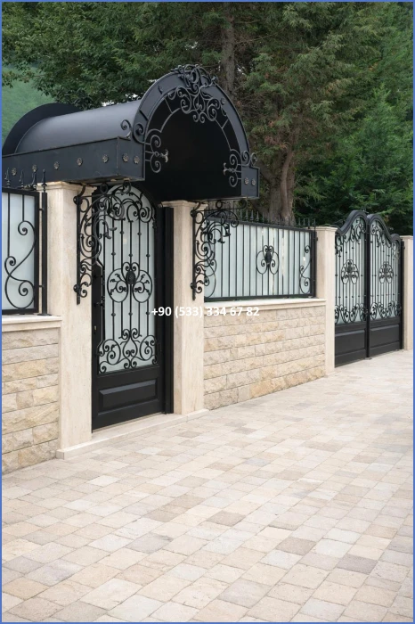 FERFORJE KAPILAR-GARAJ KAPI MODELLERİ-VİLLA KAPI MODELLERİ dek8617