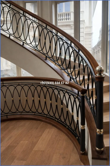 MERDİVEN KORKULUKLARI- MERDİVEN KORKULUK TASARIMI- FERFORJE MERDİVEN KORKULUK MODELLERİ dek8552