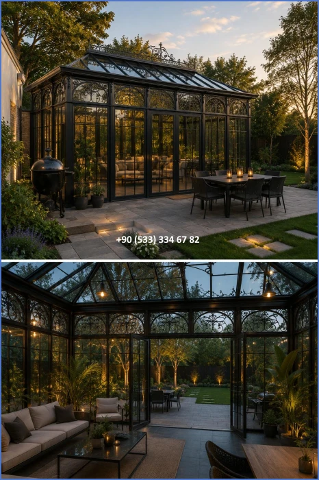 KIŞ BAHÇESİ-GAZEBO-FERFORJE KIŞ BAHÇESİ-KAMELYA-FERFORJE KAMELYA dek8709