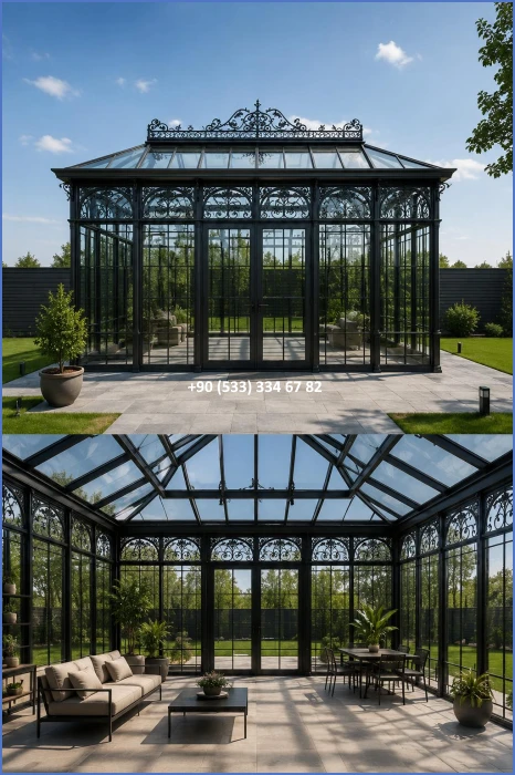 KIŞ BAHÇESİ-GAZEBO-FERFORJE KIŞ BAHÇESİ-KAMELYA-FERFORJE KAMELYA dek8710
