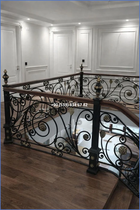 MERDİVEN KORKULUKLARI- MERDİVEN KORKULUK TASARIMI- FERFORJE MERDİVEN KORKULUK MODELLERİ dek8385